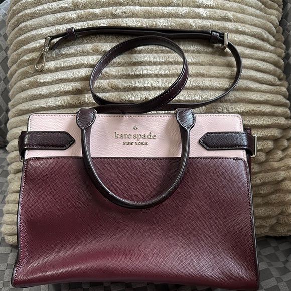 kate spade Handbags - Kate Spade Burgundy and Pink Women's Bag